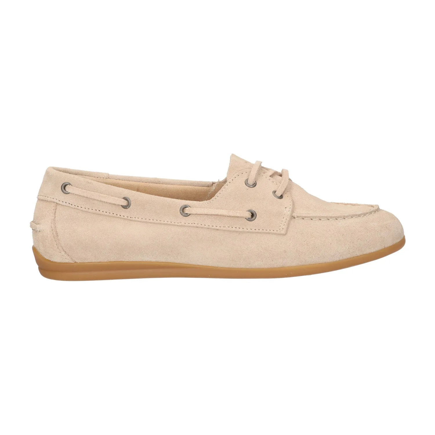 Suède leren bootschoen – beige